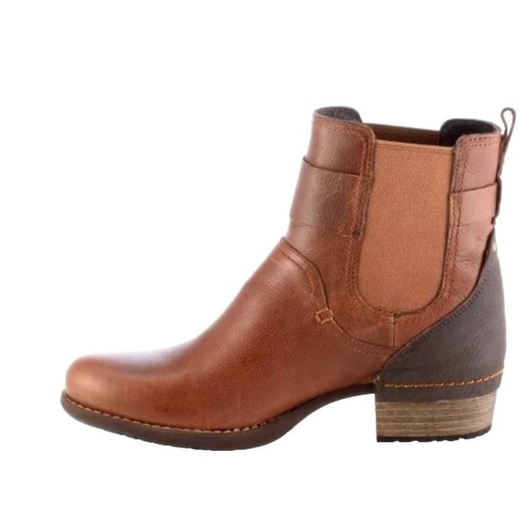 Merrell Shoes - Merrell Shiloh Women’s 8.5 OAK Brown Leather Ankle Bootie Harness Boots Chelsea